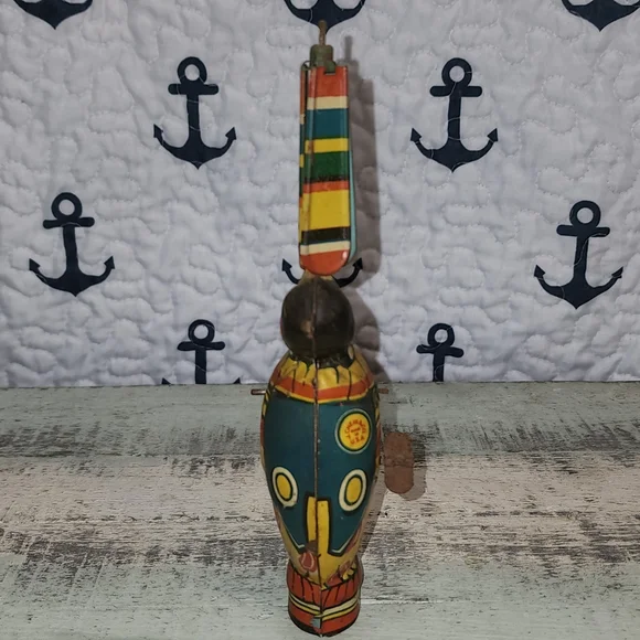 Vintage RARE MISPRINT 1920s Clown Tin Toy in Working Order - Picture 6 of 8